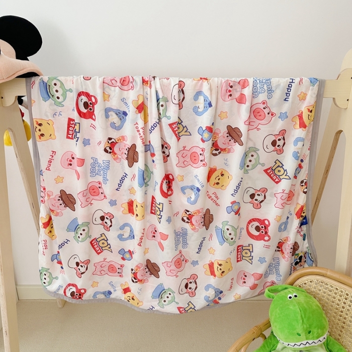 91家纺网 家纺一手货源 找家纺 星期八 2023新款 迪斯尼凉感毯 总动员