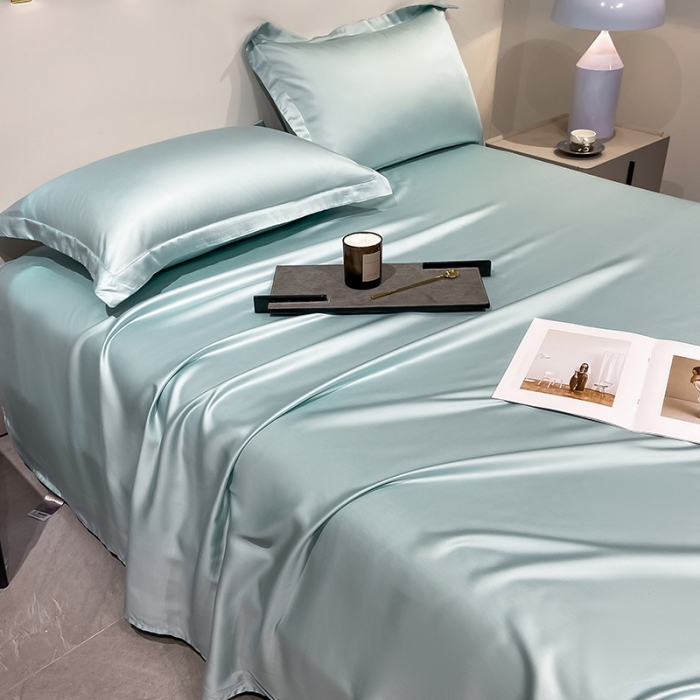 91家纺网 家纺一手货源 找家纺 涵宸家纺 2023新款天丝ᵀᴹ纯色-单枕套 单枕套-碧海绿