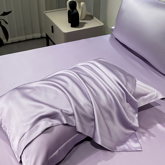 91家纺网 家纺一手货源 找家纺 涵宸家纺 2023新款天丝ᵀᴹ纯色-单枕套 单枕套-淡雅紫