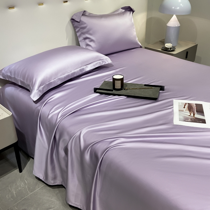 91家纺网 家纺一手货源 找家纺 涵宸家纺 2023新款天丝ᵀᴹ纯色-单枕套 单枕套-淡雅紫