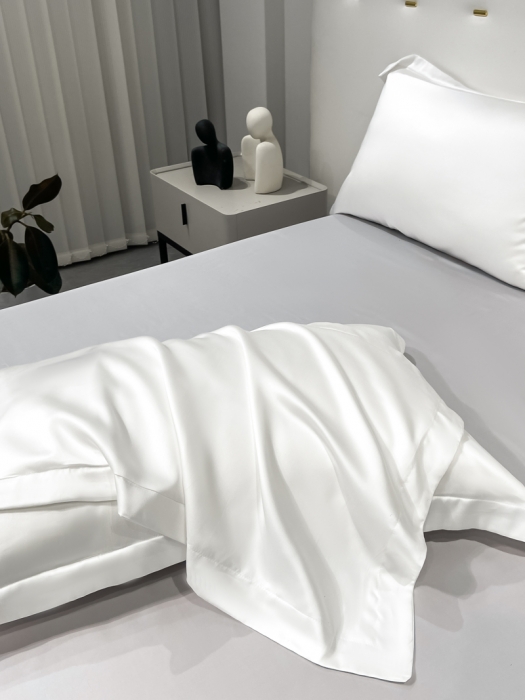 91家纺网 家纺一手货源 找家纺 涵宸家纺 2023新款天丝ᵀᴹ纯色-单枕套 单枕套-古董白