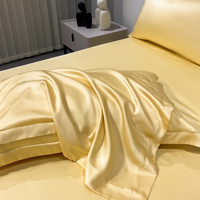 91家纺网 家纺一手货源 找家纺 涵宸家纺 2023新款天丝ᵀᴹ纯色-单枕套 单枕套-锦黄