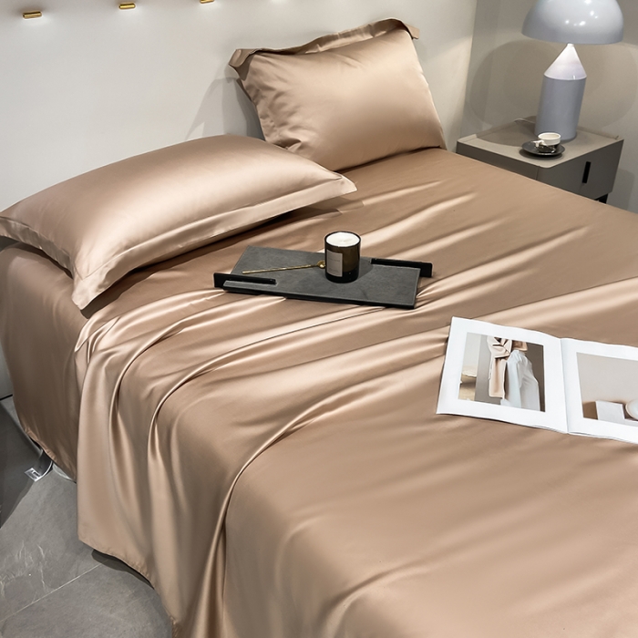 91家纺网 家纺一手货源 找家纺 涵宸家纺 2023新款天丝ᵀᴹ纯色-单枕套 单枕套-可可棕