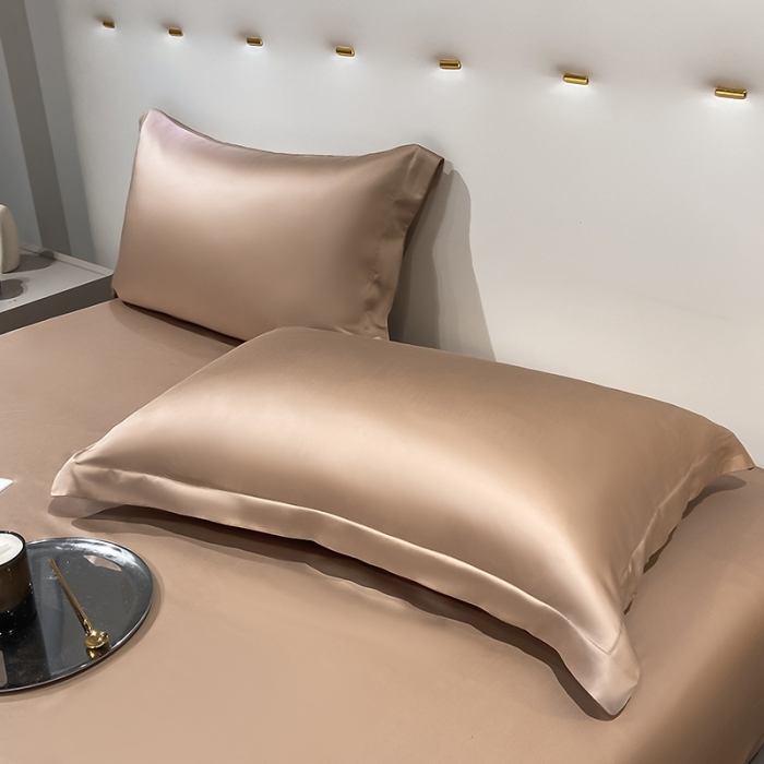 91家纺网 家纺一手货源 找家纺 涵宸家纺 2023新款天丝ᵀᴹ纯色-单枕套 单枕套-可可棕