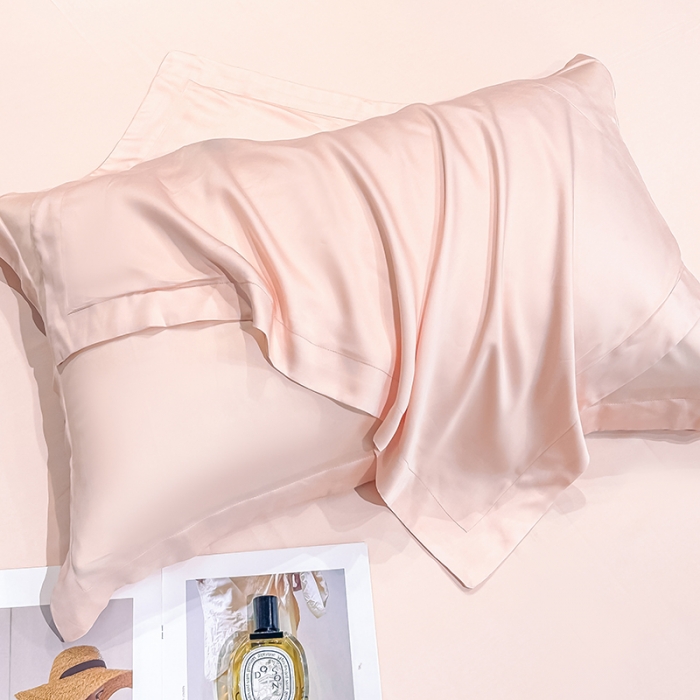 91家纺网 家纺一手货源 找家纺 涵宸家纺 2023新款天丝ᵀᴹ纯色-单枕套 单枕套-蜜桃粉