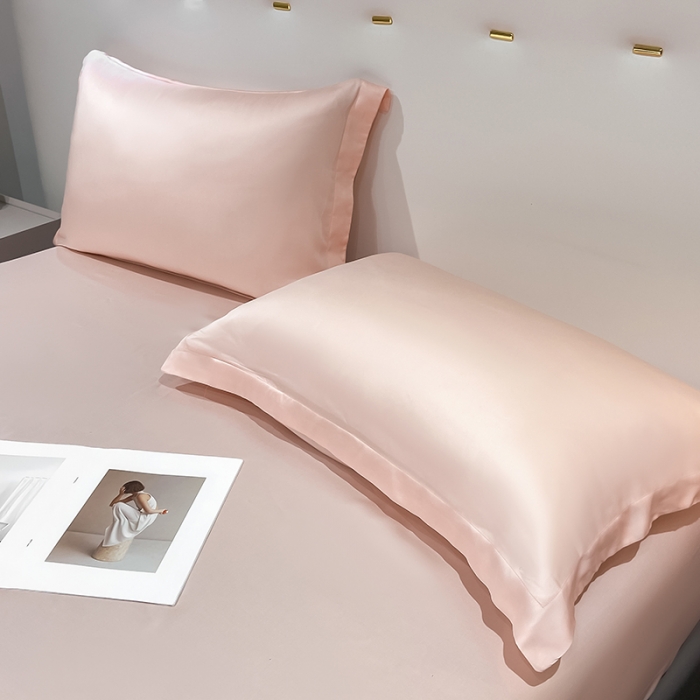 91家纺网 家纺一手货源 找家纺 涵宸家纺 2023新款天丝ᵀᴹ纯色-单枕套 单枕套-蜜桃粉