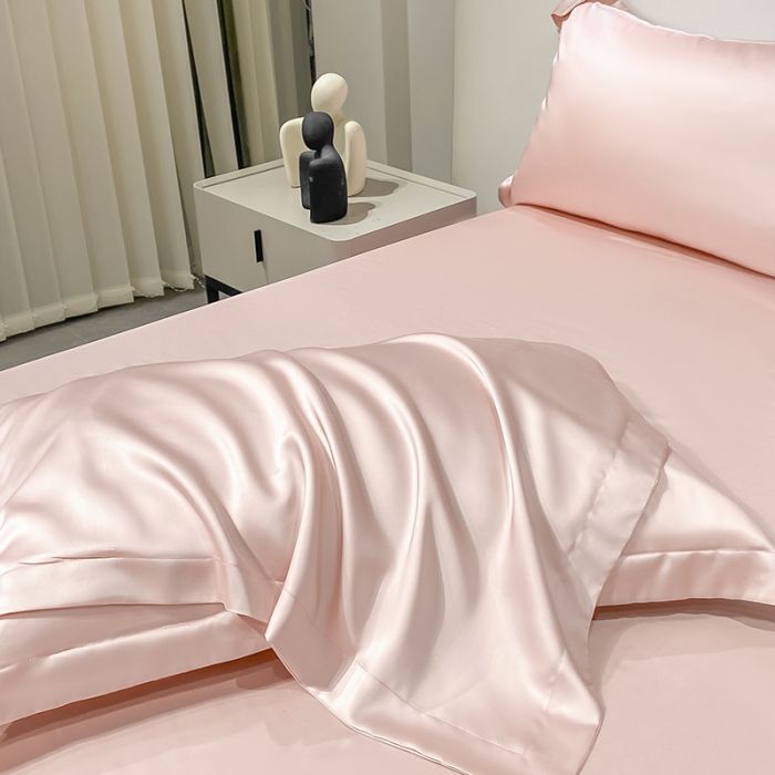 91家纺网 家纺一手货源 找家纺 涵宸家纺 2023新款天丝ᵀᴹ纯色-单枕套 单枕套-蜜桃粉