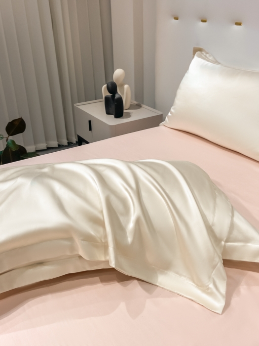 91家纺网 家纺一手货源 找家纺 涵宸家纺 2023新款天丝ᵀᴹ纯色-单枕套 单枕套-奶昔