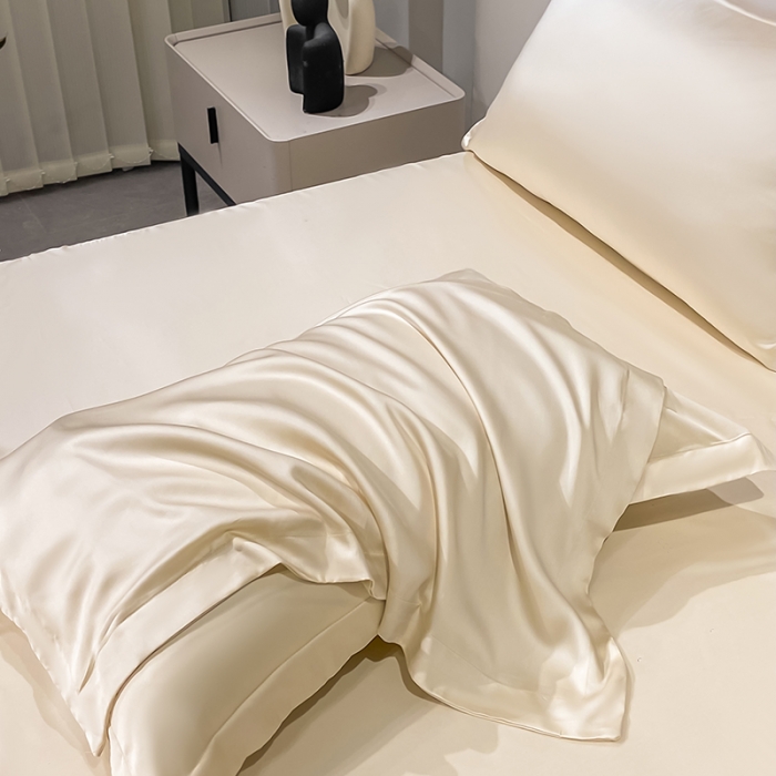 91家纺网 家纺一手货源 找家纺 涵宸家纺 2023新款天丝ᵀᴹ纯色-单枕套 单枕套-奶昔