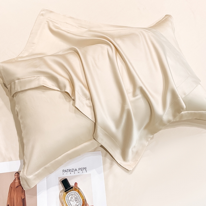 91家纺网 家纺一手货源 找家纺 涵宸家纺 2023新款天丝ᵀᴹ纯色-单枕套 单枕套-奶昔