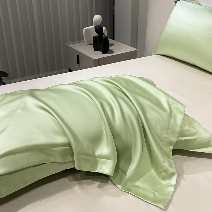 91家纺网 家纺一手货源 找家纺 涵宸家纺 2023新款天丝ᵀᴹ纯色-单枕套 单枕套-青草绿