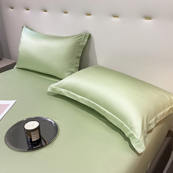 91家纺网 家纺一手货源 找家纺 涵宸家纺 2023新款天丝ᵀᴹ纯色-单枕套 单枕套-青草绿