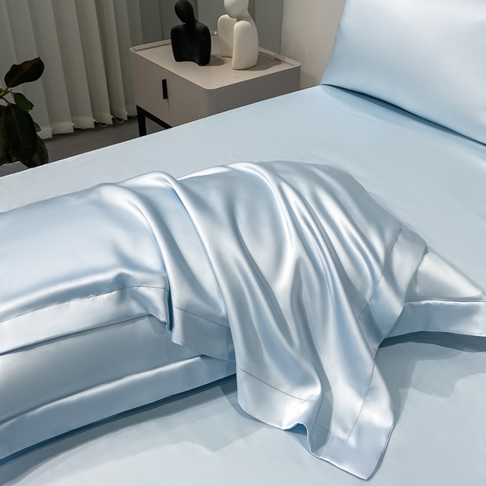 91家纺网 家纺一手货源 找家纺 涵宸家纺 2023新款天丝ᵀᴹ纯色-单枕套 单枕套-晴天兰