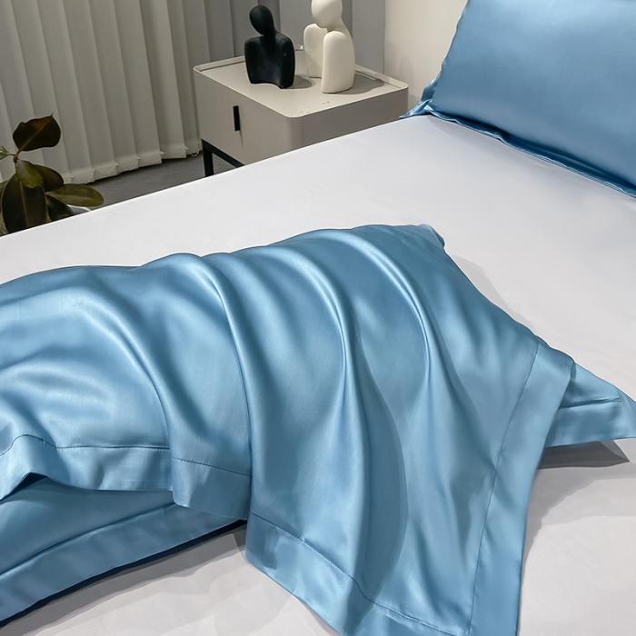 91家纺网 家纺一手货源 找家纺 涵宸家纺 2023新款天丝ᵀᴹ纯色-单枕套 单枕套-深海蓝