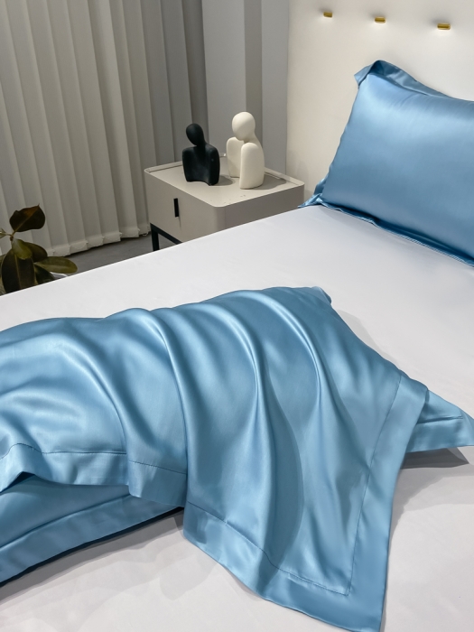 91家纺网 家纺一手货源 找家纺 涵宸家纺 2023新款天丝ᵀᴹ纯色-单枕套 单枕套-深海蓝