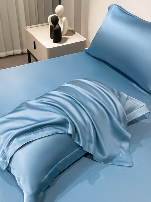 91家纺网 家纺一手货源 找家纺 涵宸家纺 2023新款天丝ᵀᴹ纯色-单枕套 单枕套-深海蓝