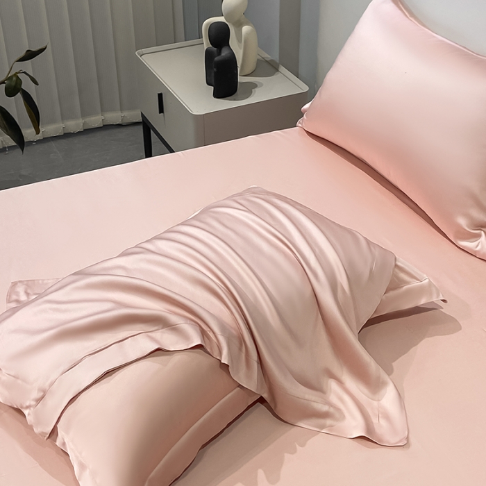 91家纺网 家纺一手货源 找家纺 涵宸家纺 2023新款天丝ᵀᴹ纯色-单枕套 单枕套-香奈粉