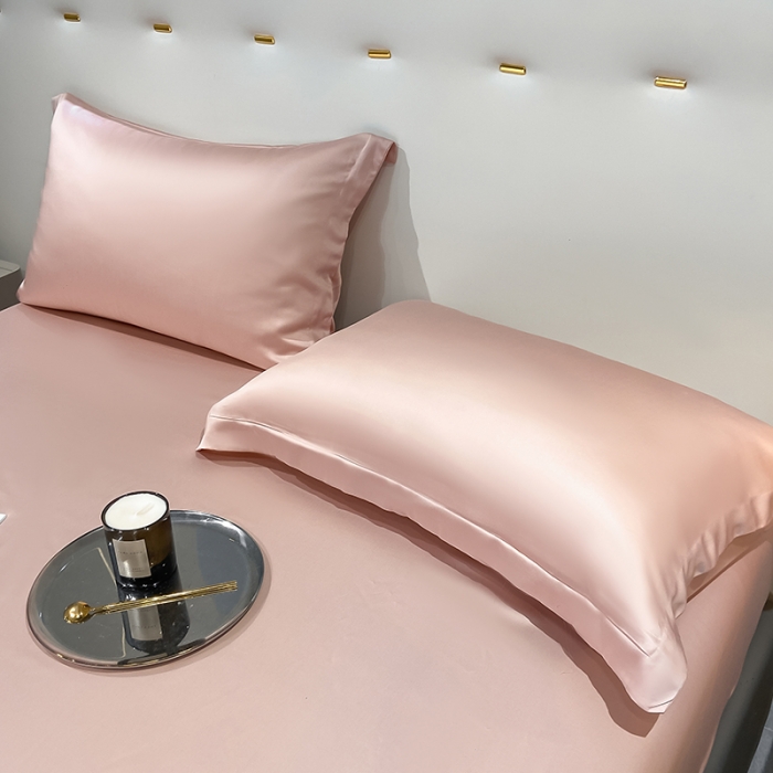 91家纺网 家纺一手货源 找家纺 涵宸家纺 2023新款天丝ᵀᴹ纯色-单枕套 单枕套-香奈粉