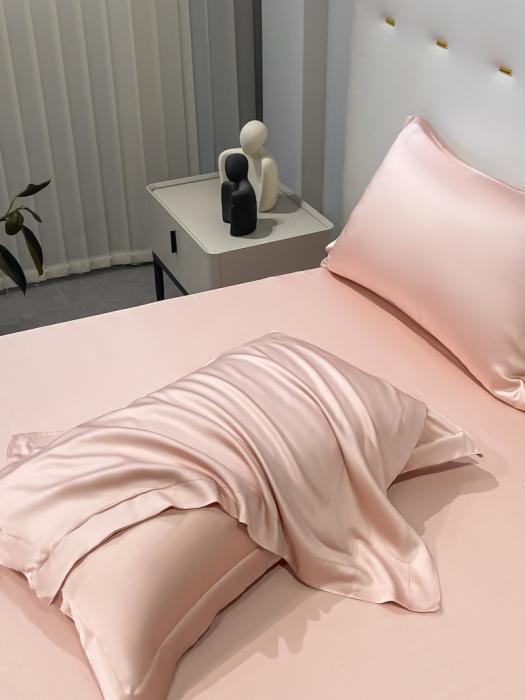 91家纺网 家纺一手货源 找家纺 涵宸家纺 2023新款天丝ᵀᴹ纯色-单枕套 单枕套-香奈粉