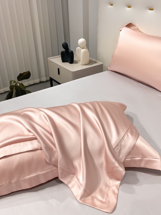 91家纺网 家纺一手货源 找家纺 涵宸家纺 2023新款天丝ᵀᴹ纯色-单枕套 单枕套-香奈粉