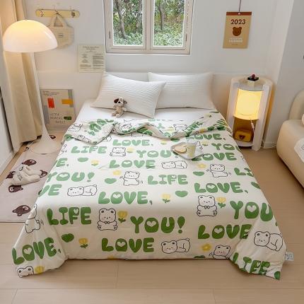 木堇家居 2023新款针织夏被A类大豆针织棉夏被呆萌狗狗