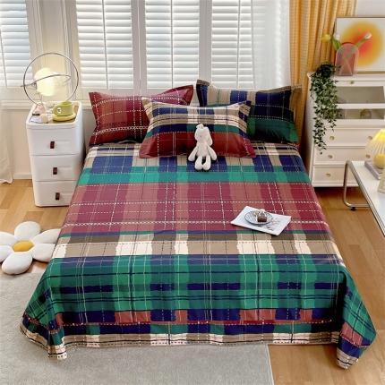 91家纺网 家纺一手货源 找家纺 宝齐莱 2023新款13372全棉印花单床单 摩卡