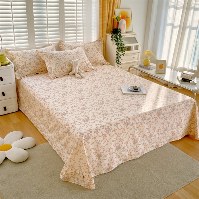 91家纺网 家纺一手货源 找家纺 宝齐莱 2023新款13372全棉印花单床单 静香