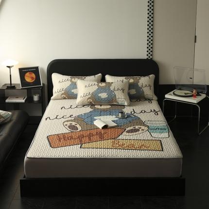 91家纺网 家纺一手货源 找家纺 （汇总）久云居 2024新款A类大版印花0.5乳胶凉席床笠款床单款