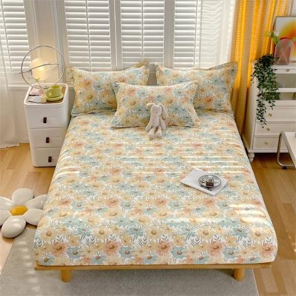 91家纺网 家纺一手货源 找家纺 宝齐莱 2023新款13372全棉印花单床笠 千寻