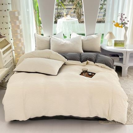 91家纺网 家纺一手货源 找家纺 （总）逸尚阁 2023新款 波浪泡泡纱四件套