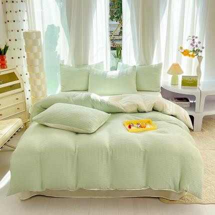 91家纺网 家纺一手货源 找家纺 （总）逸尚阁 2023新款 波浪泡泡纱四件套