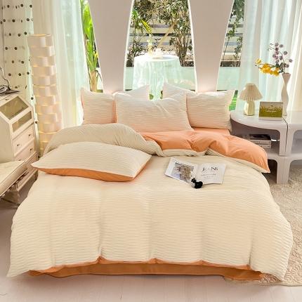 91家纺网 家纺一手货源 找家纺 （总）逸尚阁 2023新款 波浪泡泡纱四件套