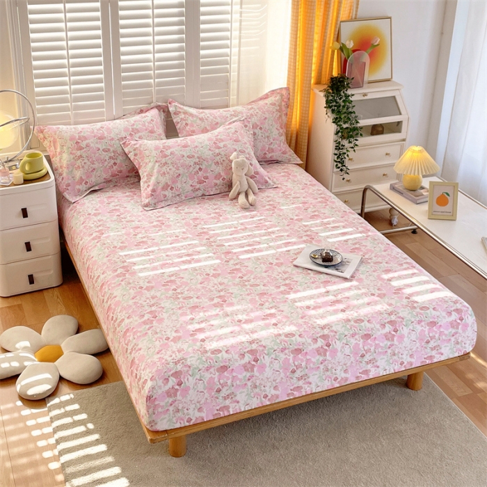 91家纺网 家纺一手货源 找家纺 宝齐莱 2023新款13372全棉印花单床笠 繁花