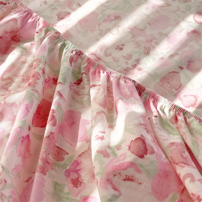 91家纺网 家纺一手货源 找家纺 宝齐莱 2023新款13372全棉印花单床笠 繁花