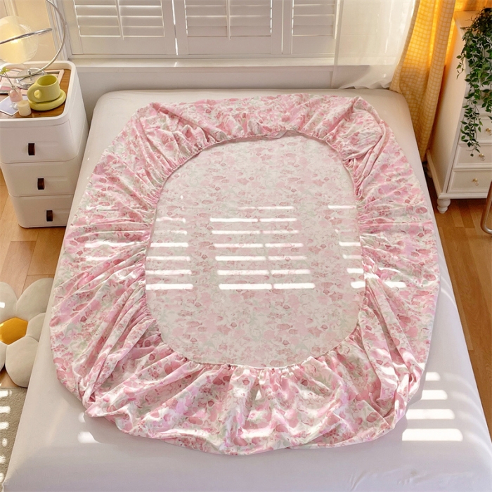 91家纺网 家纺一手货源 找家纺 宝齐莱 2023新款13372全棉印花单床笠 繁花