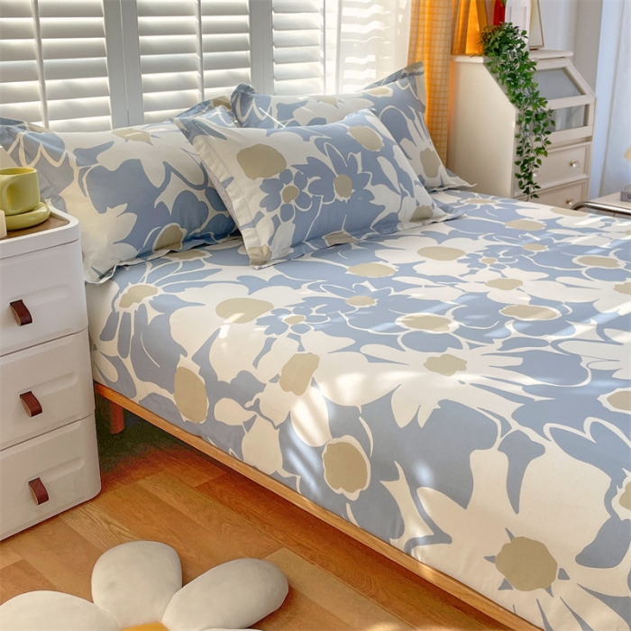 91家纺网 家纺一手货源 找家纺 宝齐莱 2023新款13372全棉印花单床笠 梦心语