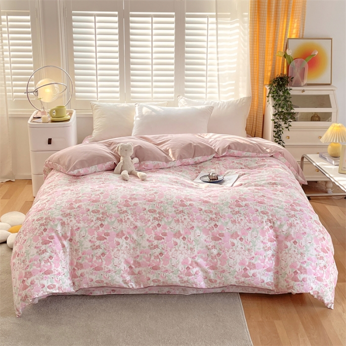 91家纺网 家纺一手货源 找家纺 宝齐莱 2023新款13372全棉印花单被套 繁花