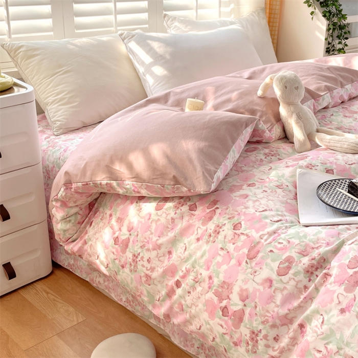 91家纺网 家纺一手货源 找家纺 宝齐莱 2023新款13372全棉印花单被套 繁花