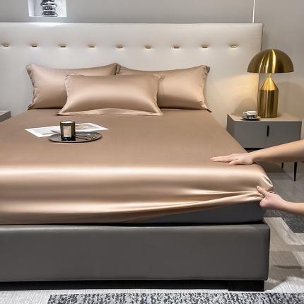 91家纺网 家纺一手货源 找家纺 涵宸 2023新款天丝ᵀᴹ纯色-单床笠 可可棕