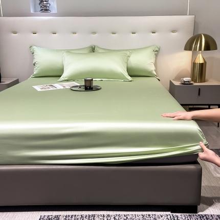 91家纺网 家纺一手货源 找家纺 涵宸 2023新款天丝ᵀᴹ纯色-单床笠 青草绿