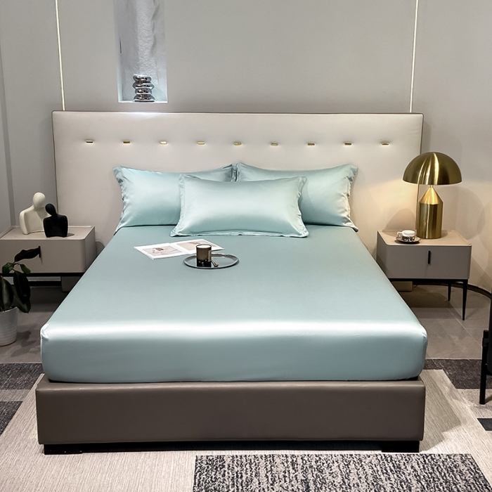 91家纺网 家纺一手货源 找家纺 （总）涵宸 2023新款天丝ᵀᴹ纯色-单床笠