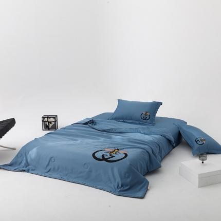 91家纺网 家纺一手货源 找家纺 （总）色鬼布艺 2023新款高级感凉感夏被四件套大牌H夏被四件套