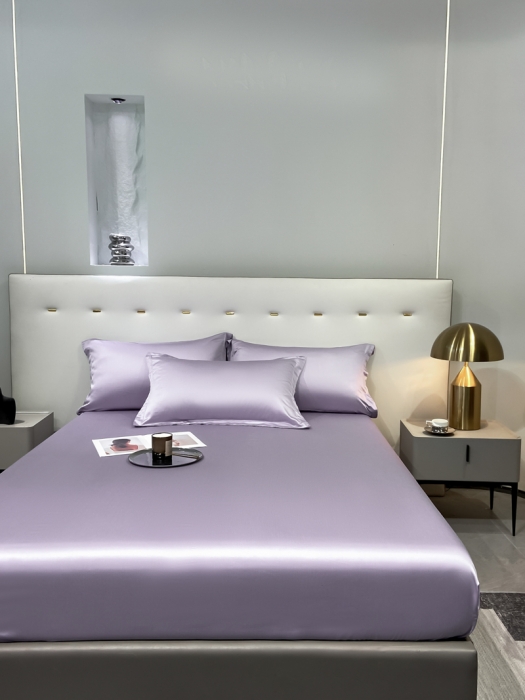 91家纺网 家纺一手货源 找家纺 涵宸 2023新款天丝ᵀᴹ纯色-单床笠 淡雅紫