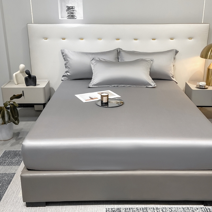 91家纺网 家纺一手货源 找家纺 涵宸 2023新款天丝ᵀᴹ纯色-单床笠 都市灰