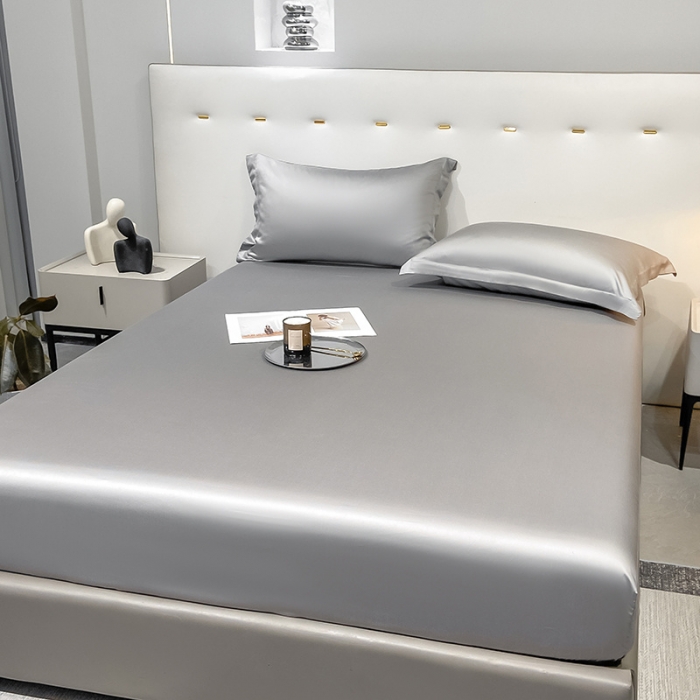 91家纺网 家纺一手货源 找家纺 涵宸 2023新款天丝ᵀᴹ纯色-单床笠 都市灰