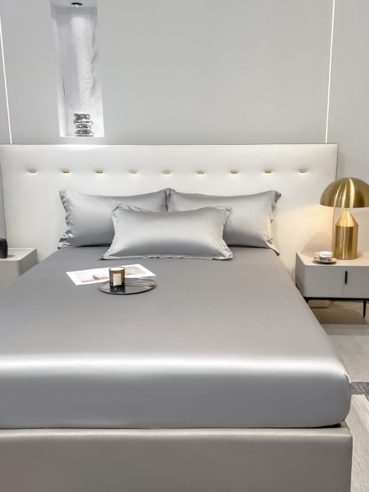 91家纺网 家纺一手货源 找家纺 涵宸 2023新款天丝ᵀᴹ纯色-单床笠 都市灰