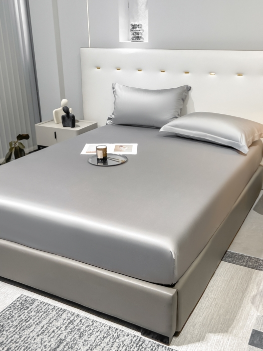 91家纺网 家纺一手货源 找家纺 涵宸 2023新款天丝ᵀᴹ纯色-单床笠 都市灰