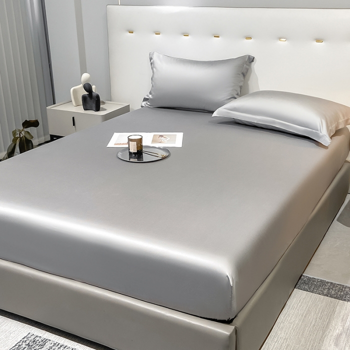 91家纺网 家纺一手货源 找家纺 涵宸 2023新款天丝ᵀᴹ纯色-单床笠 都市灰