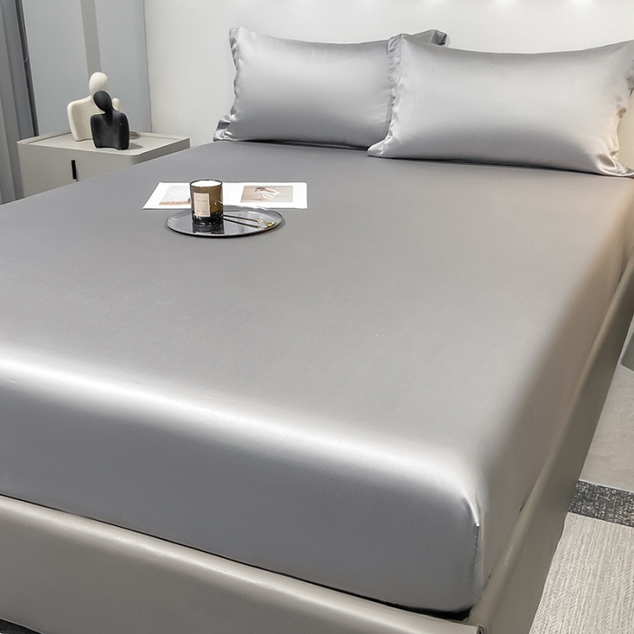 91家纺网 家纺一手货源 找家纺 涵宸 2023新款天丝ᵀᴹ纯色-单床笠 都市灰