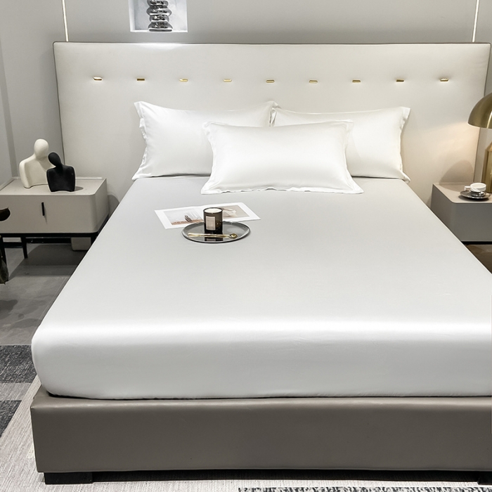 91家纺网 家纺一手货源 找家纺 涵宸 2023新款天丝ᵀᴹ纯色-单床笠 古董白